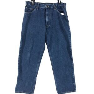 RK brand jeans men's 34 x 30 blue denim 100% cotton boot work wear dadcore